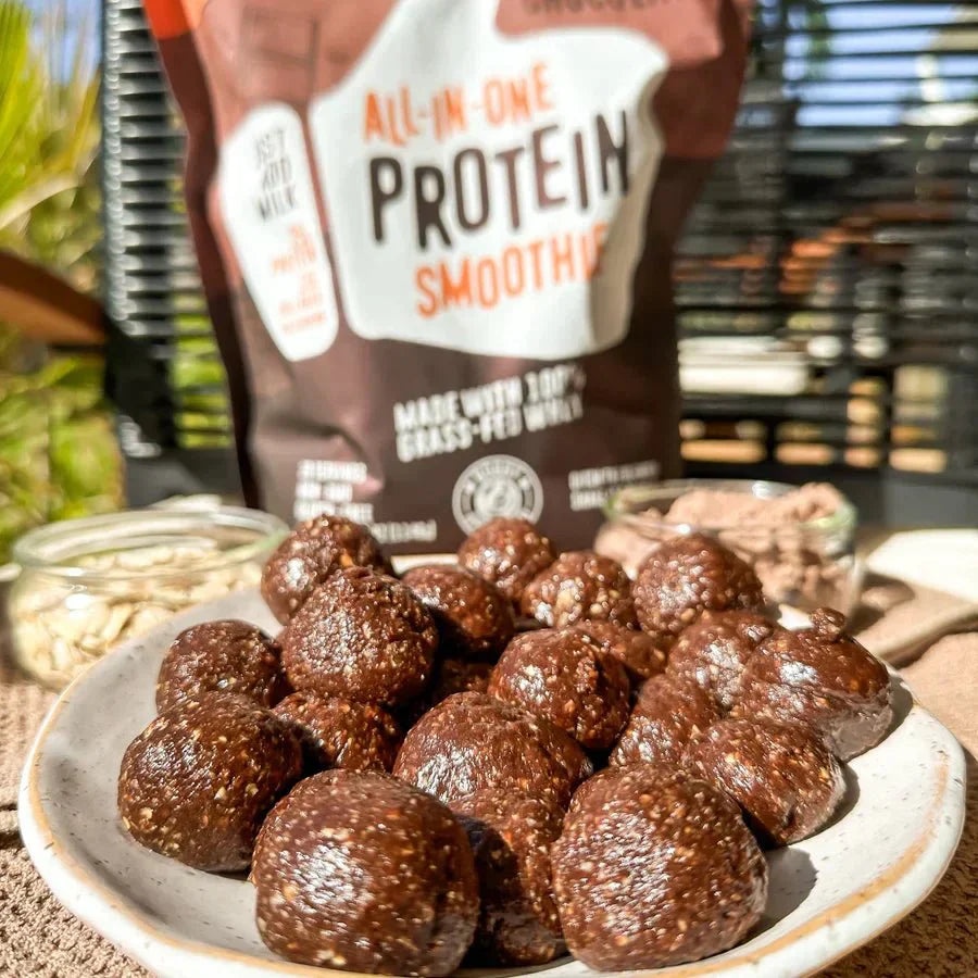 Chocolate Gingerbread Protein Bites