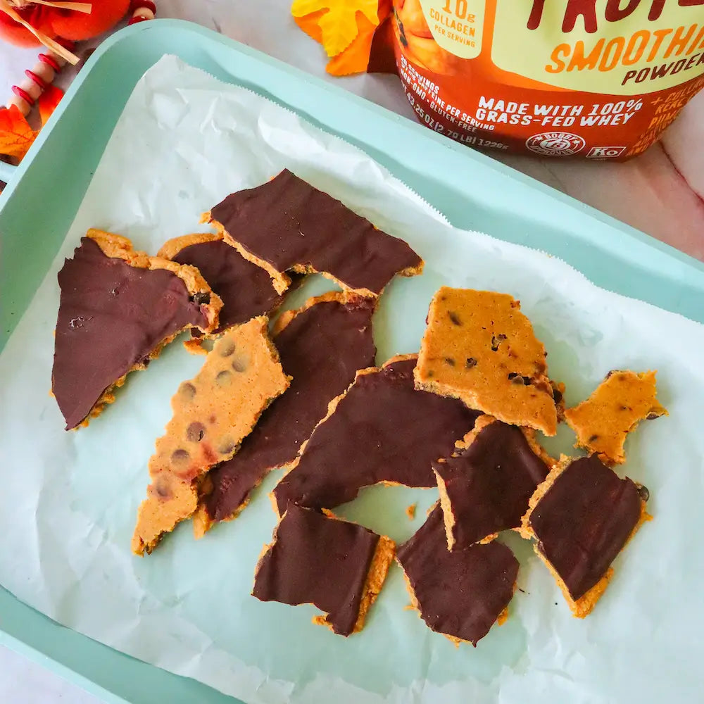 Pumpkin Spice Latte Cookie Dough Bark | FlavCity