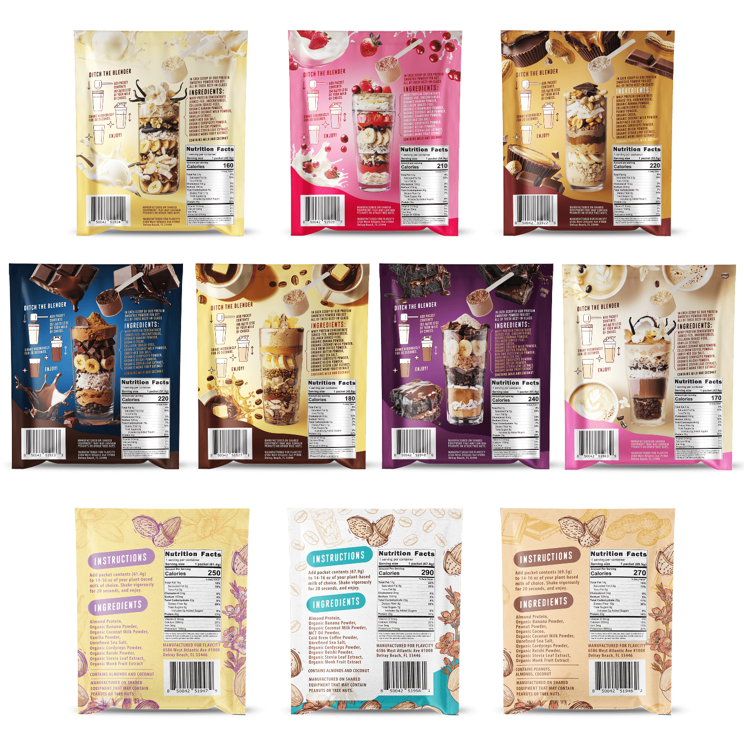 Protein Smoothie: Single-Serve Packets.