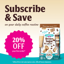 Subscribe & save on your daily coffee! Try FlavCity Cafe Brown Sugar Latte, made with grass-fed whole milk. Get 20% OFF your first subscription order, then enjoy 10% OFF future shipments.