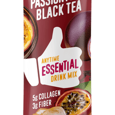 FlavCity Passion Fruit Black Tea drink mix package with images of tea and passion fruit.