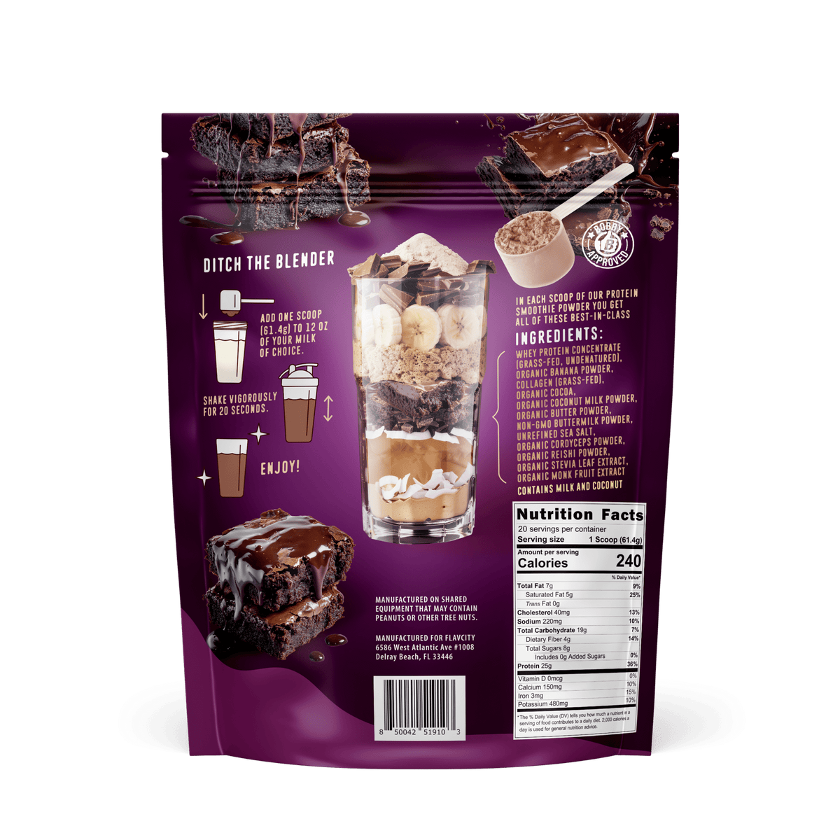Brownie Batter Protein Smoothie.