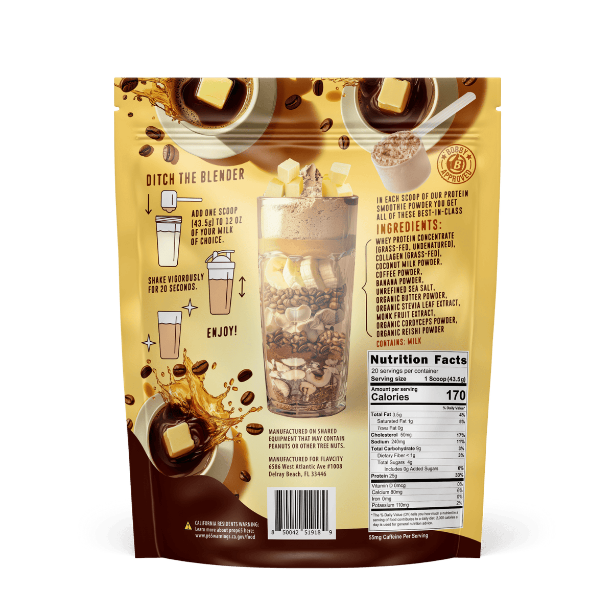 Butter Coffee Protein Smoothie.