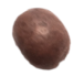 A single brown potato with a rough, textured surface is shown against a plain white background.