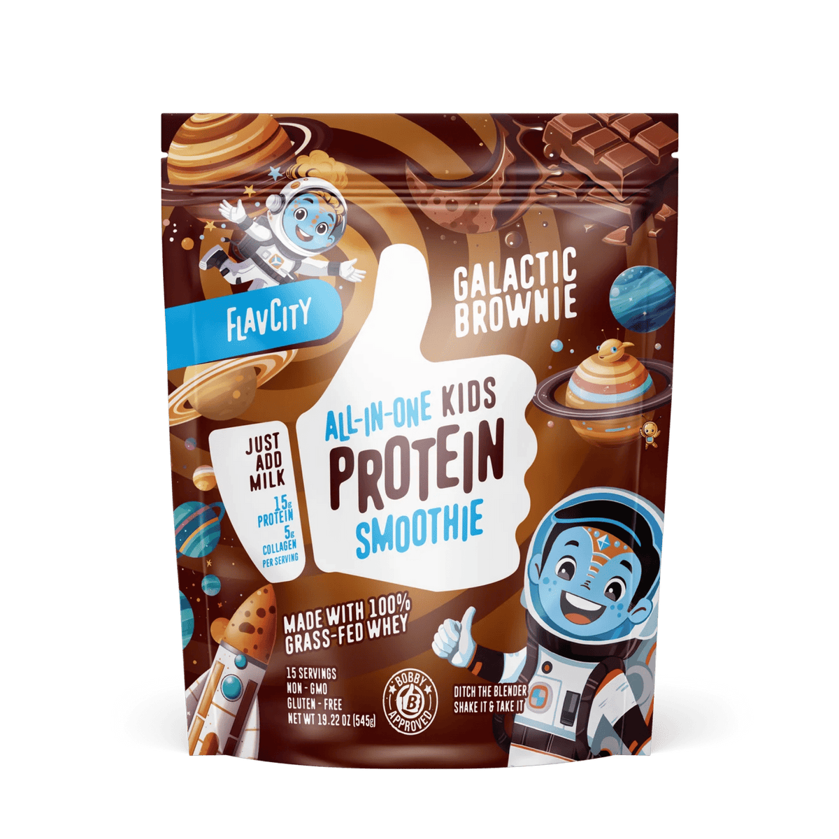 Galactic Brownie Kids Protein Smoothie.