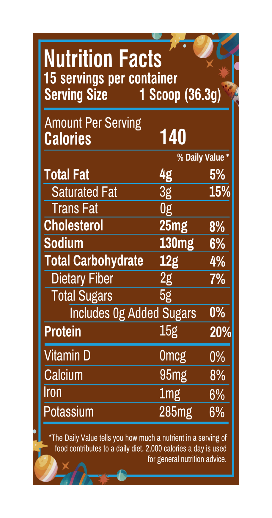 Galactic Brownie Kids Protein Smoothie.
