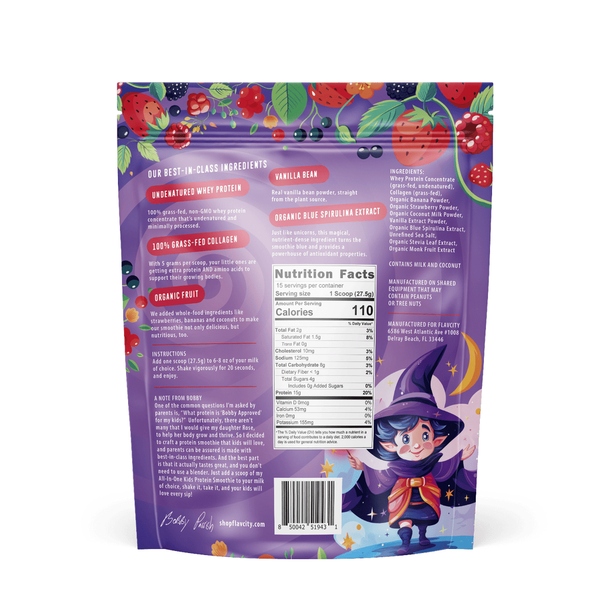 Magical Berry Kids Protein Smoothie.