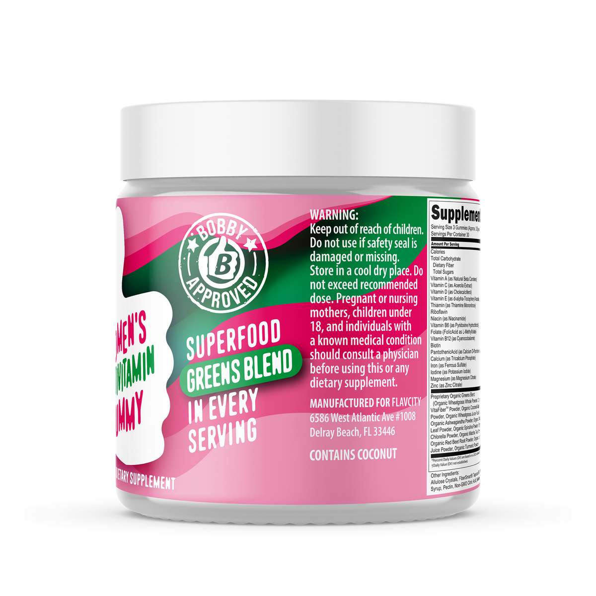 womens multivitamin gummy jar warning
