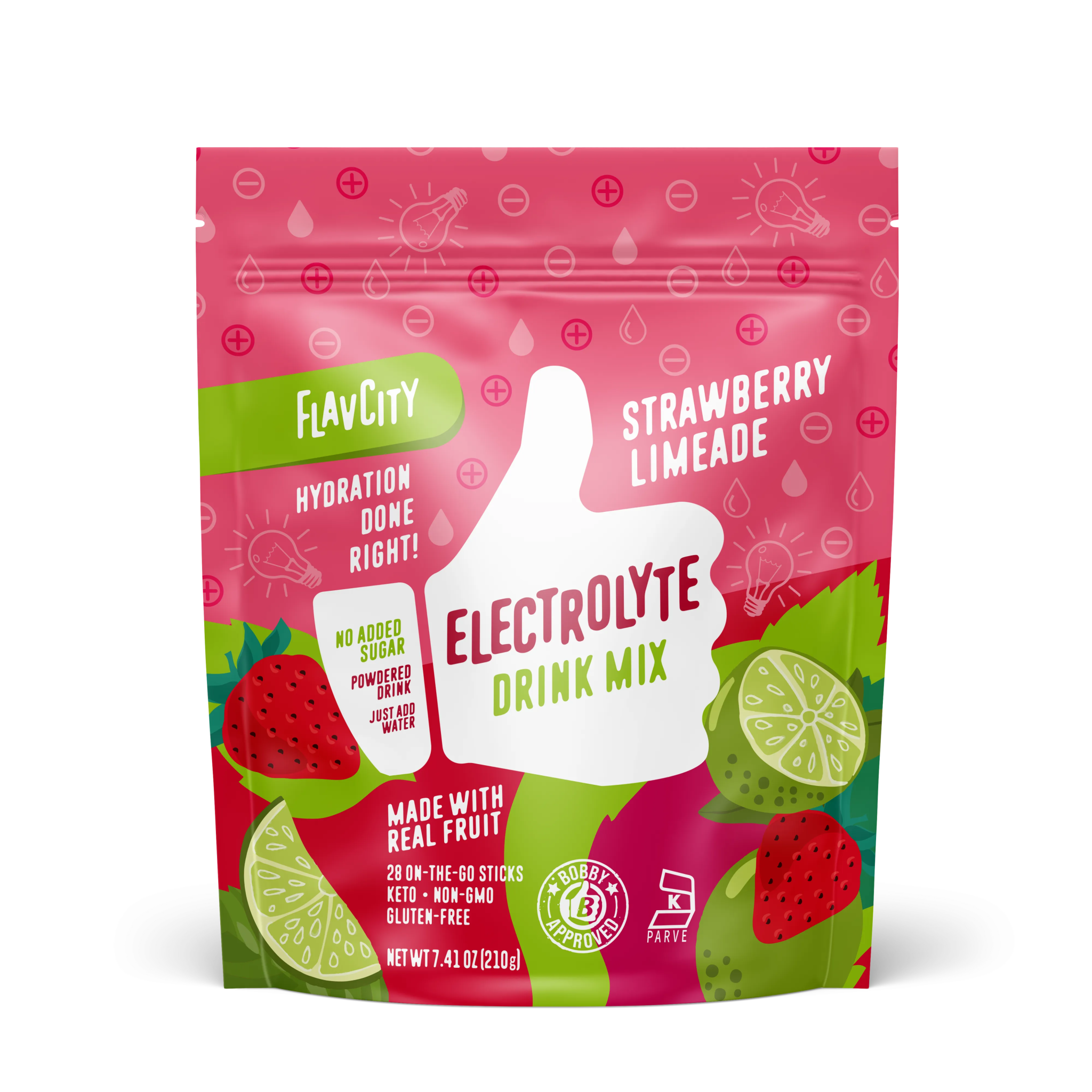 Strawberry Limeade Electrolyte Mix.
