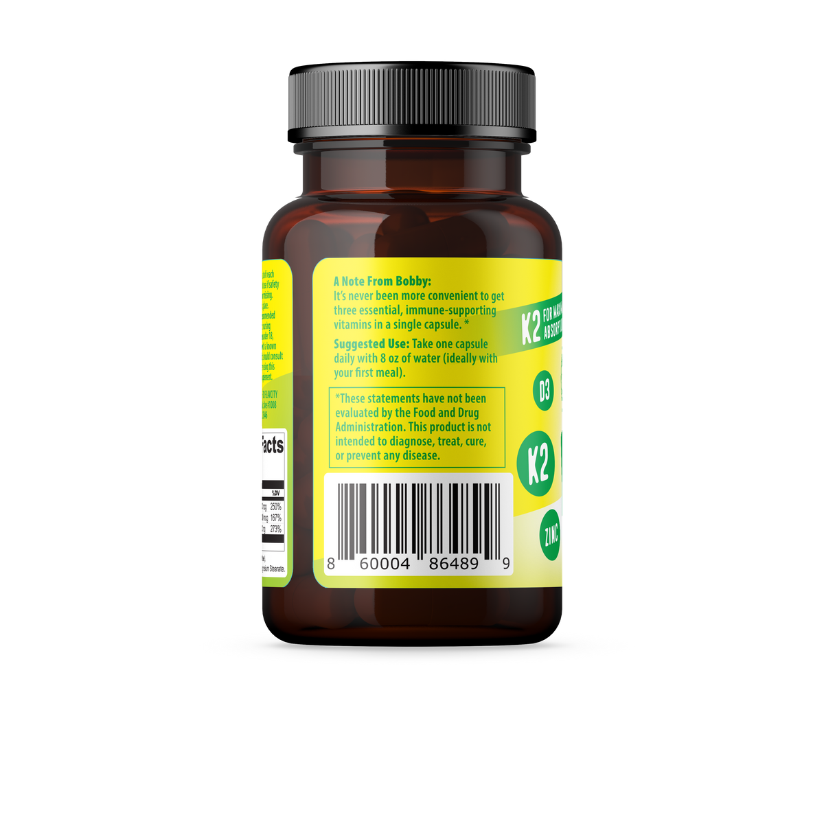 A bottle of 'Triple Threat' supplement capsules, featuring a bold label design that highlights a message from Bobby Parrish.