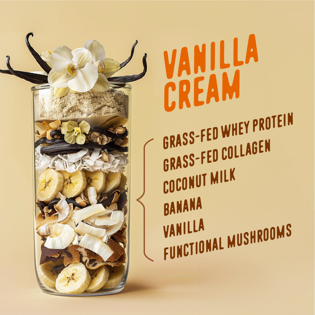 Vanilla Cream Protein Smoothie.
