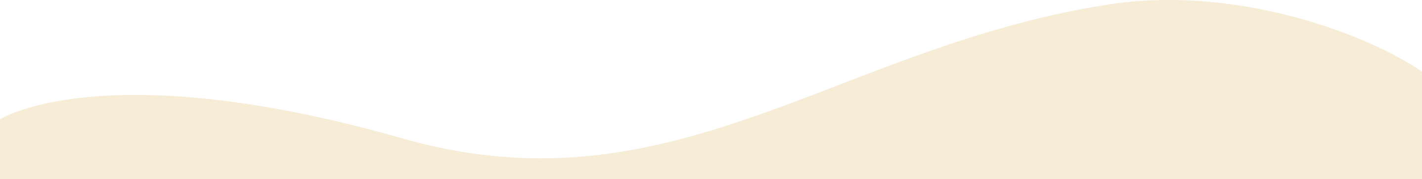A smooth, wavy beige shape extends across the bottom of a white background, resembling gentle rolling hills or waves.