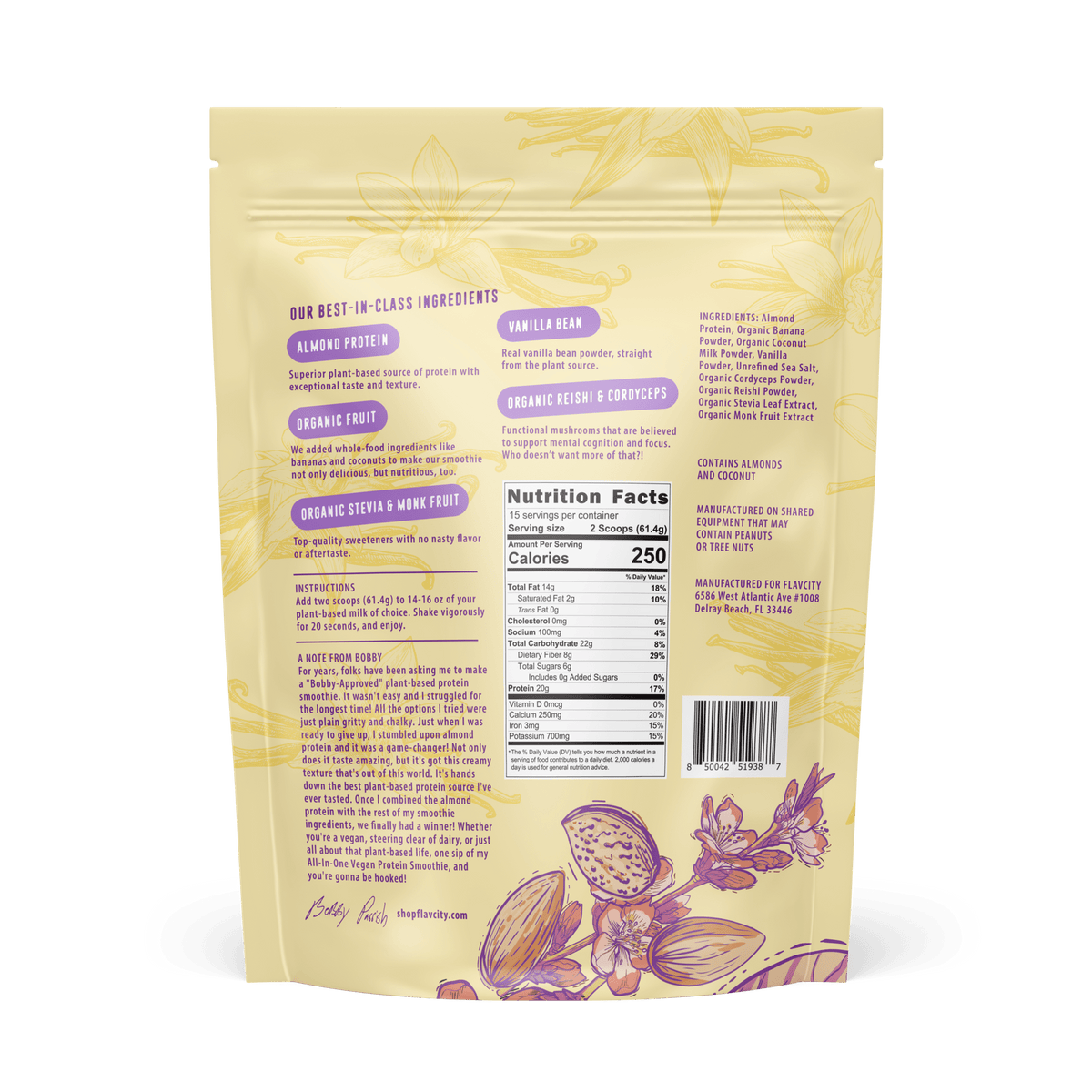 Plant-Based Vanilla Protein Smoothie.