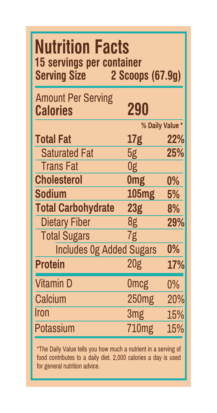 vegan coconut cream cold brew nutrition facts