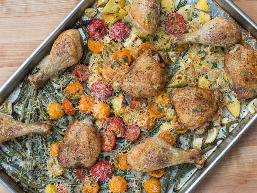 Sheet Pan Roast Chicken & Veggies