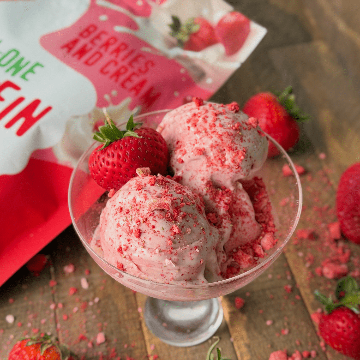 Berry Swirl Protein Ice Cream.