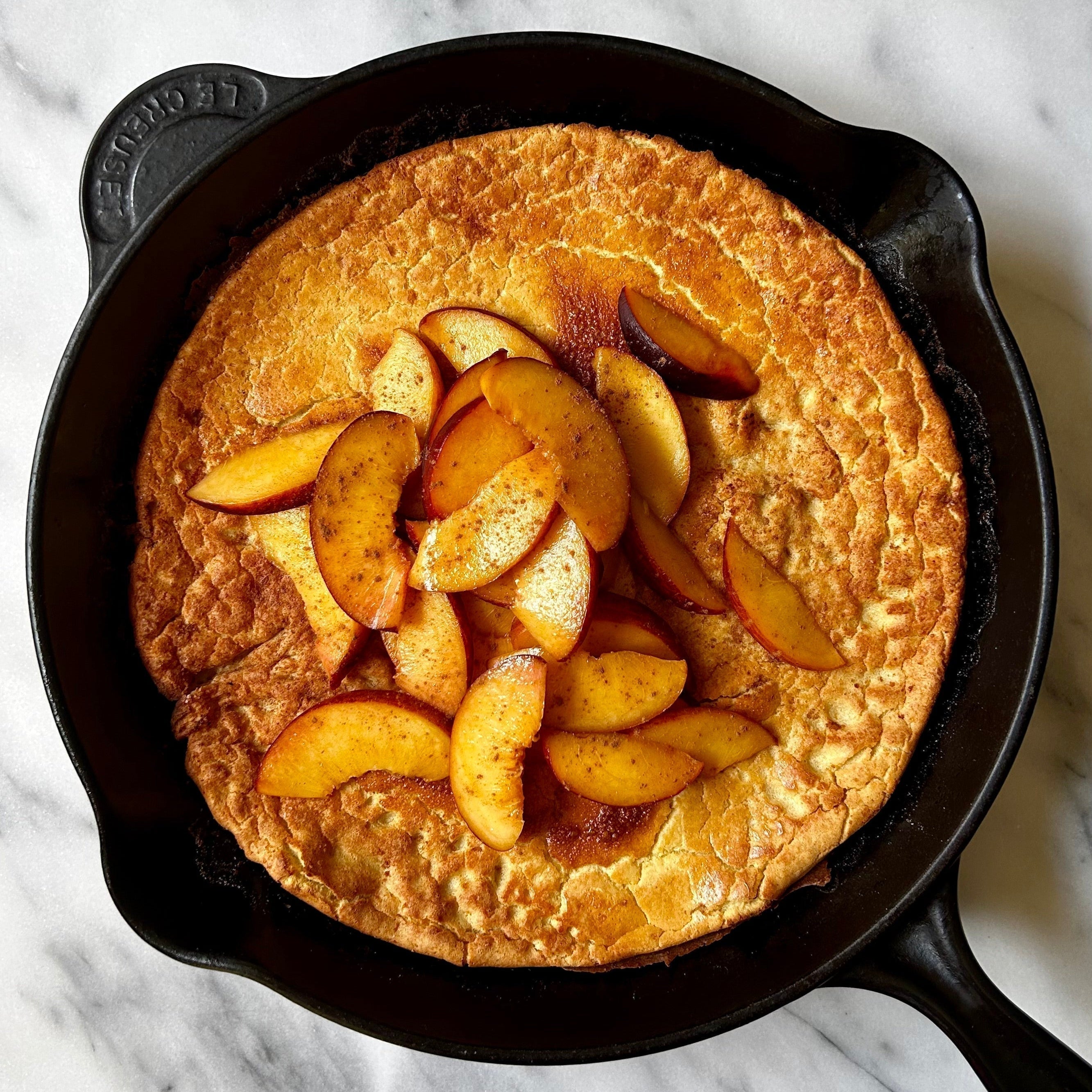 Lemony Skillet Pancake with Peaches with Weight Watchers