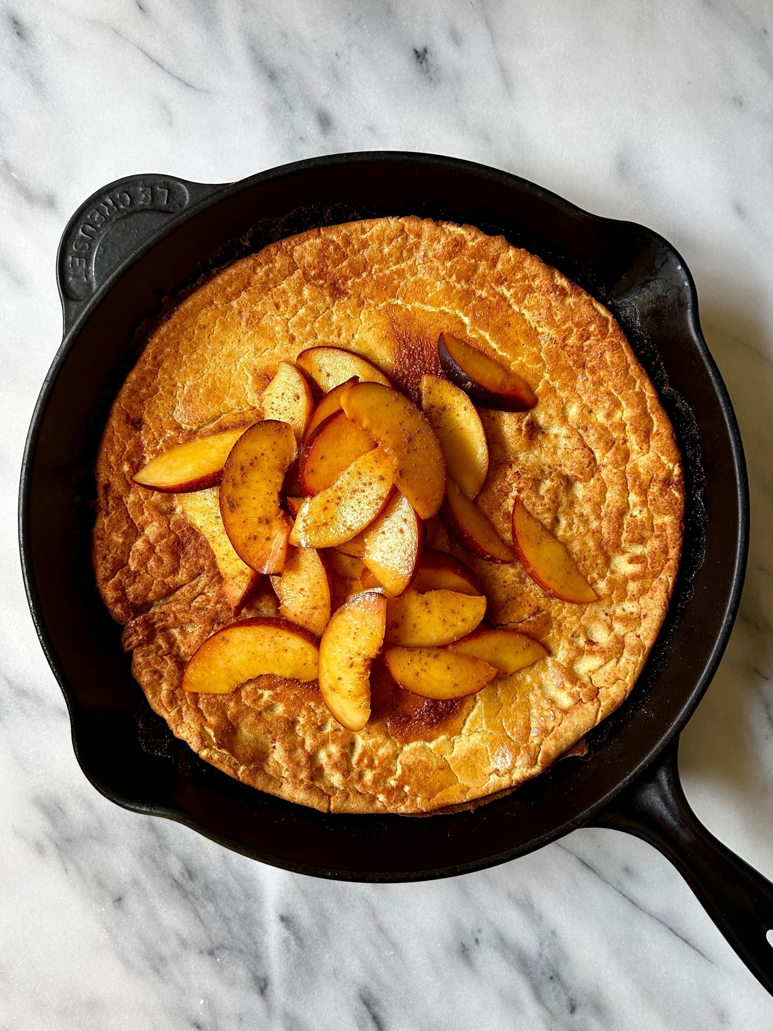 Lemony Skillet Pancake with Peaches with Weight Watchers