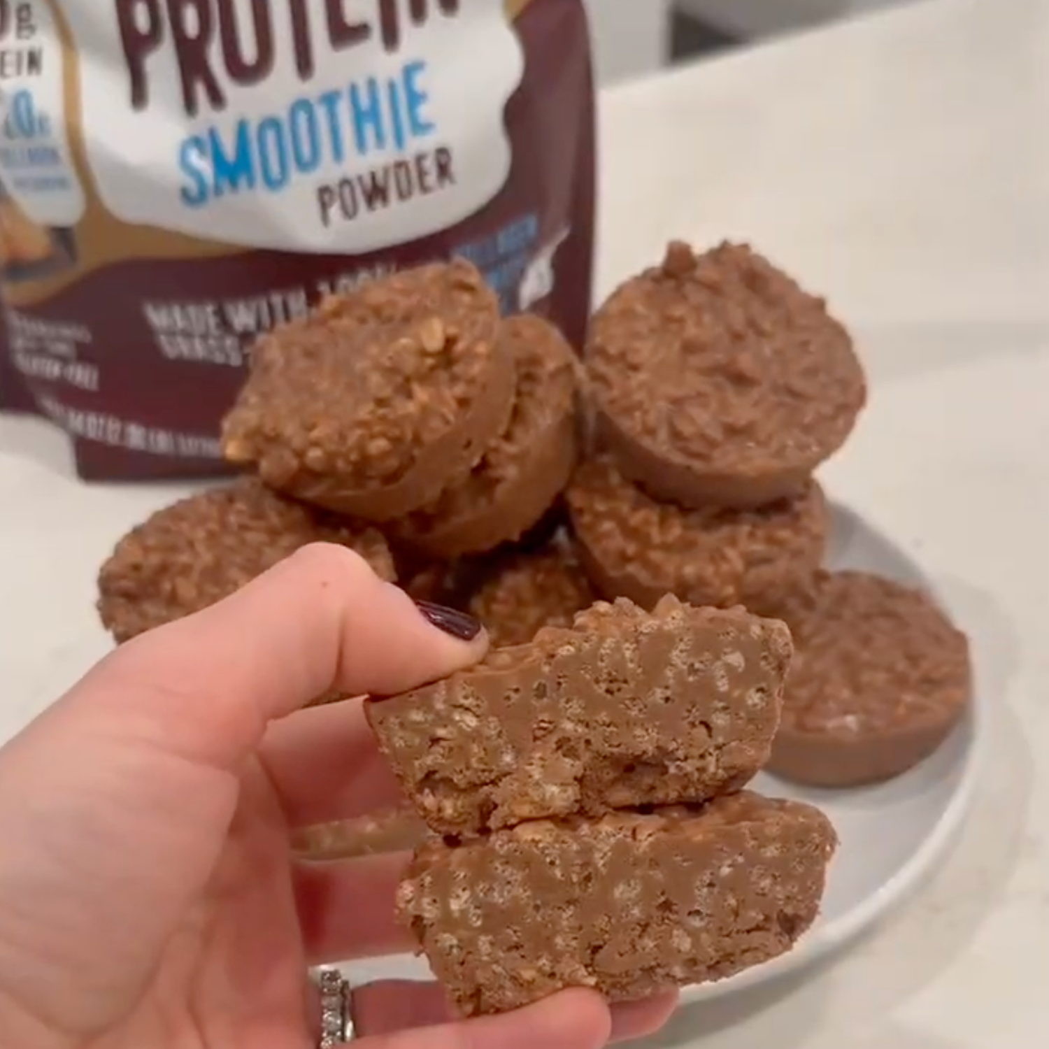 High Protein Crispy Peanut Butter Cups