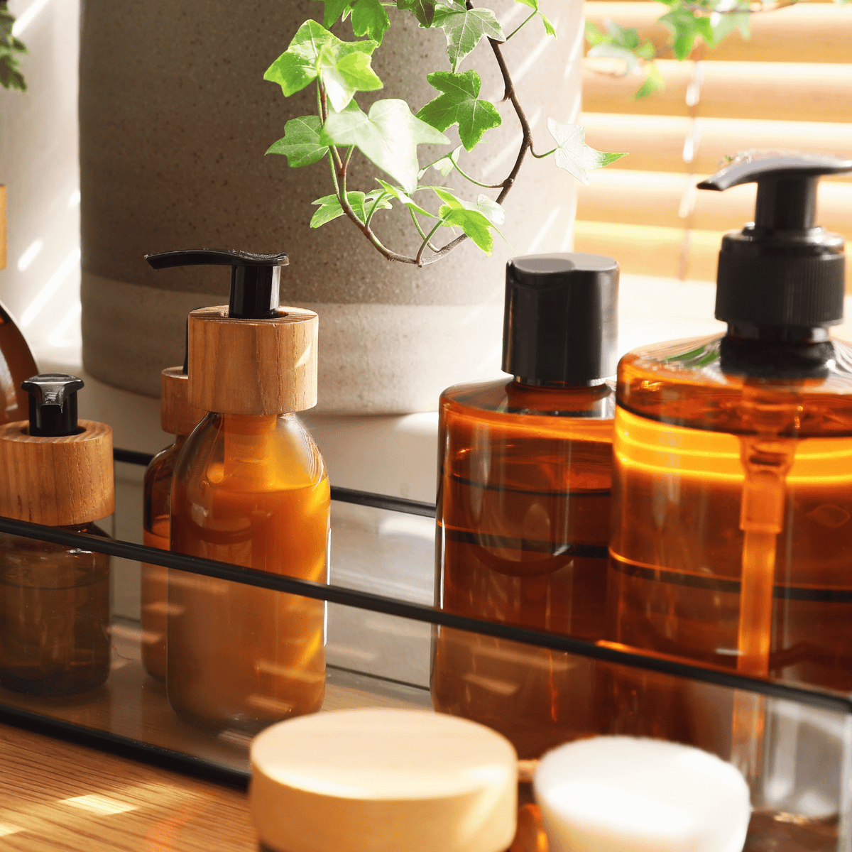 Different skin care products.