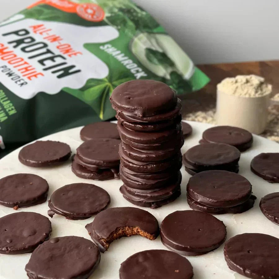 Homemade Chocolate Covered Mint Cookies.