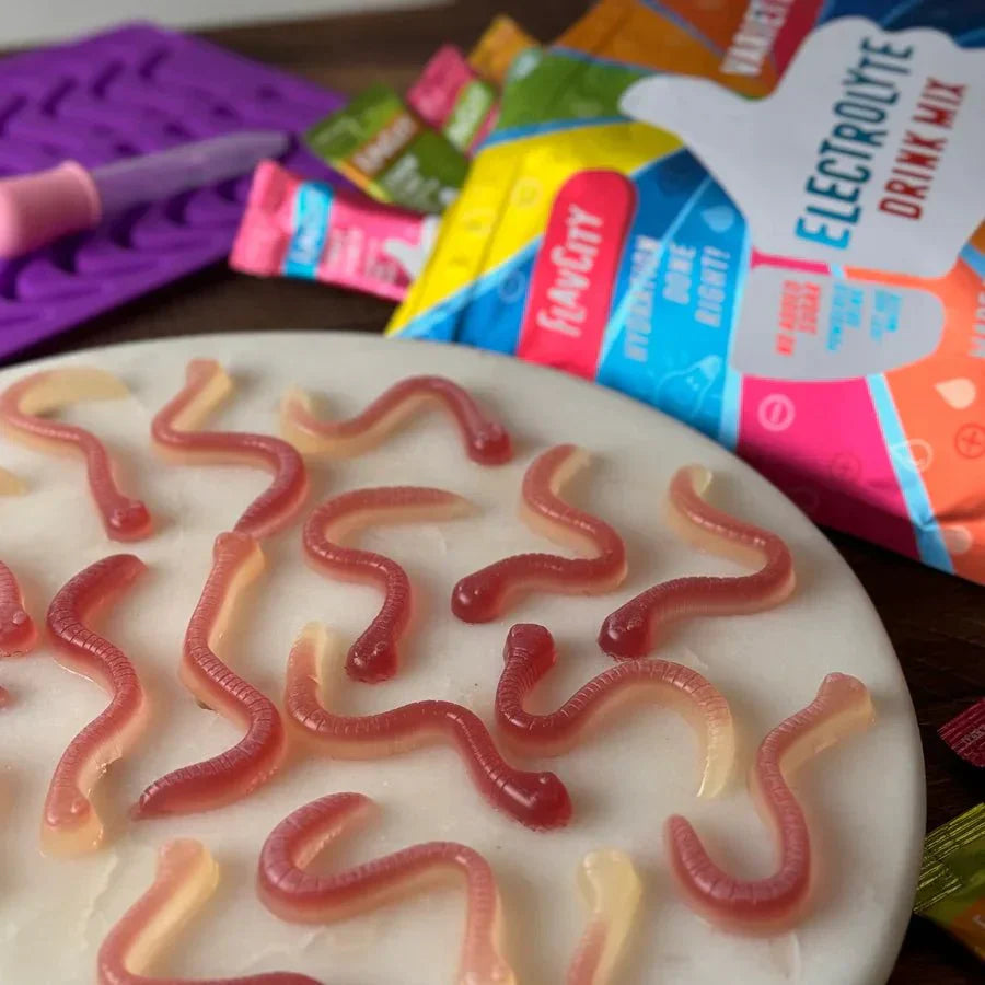 Electrolyte Gummy Worms.