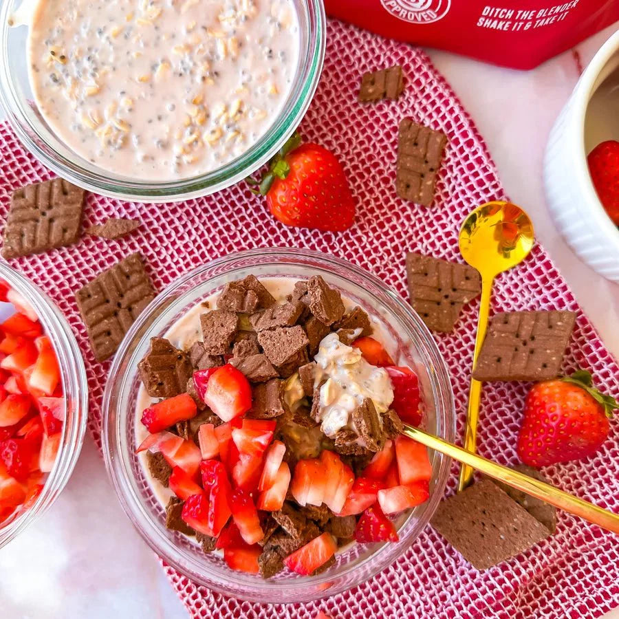 Strawberry Cheesecake Overnight Oats.