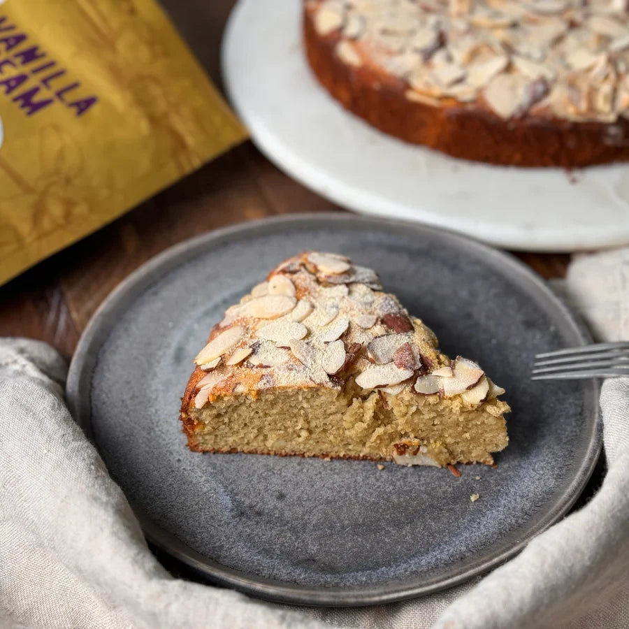 Almond Croissant Ricotta Cake