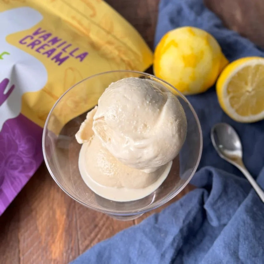 Lemon Olive Oil Protein Ice Cream.