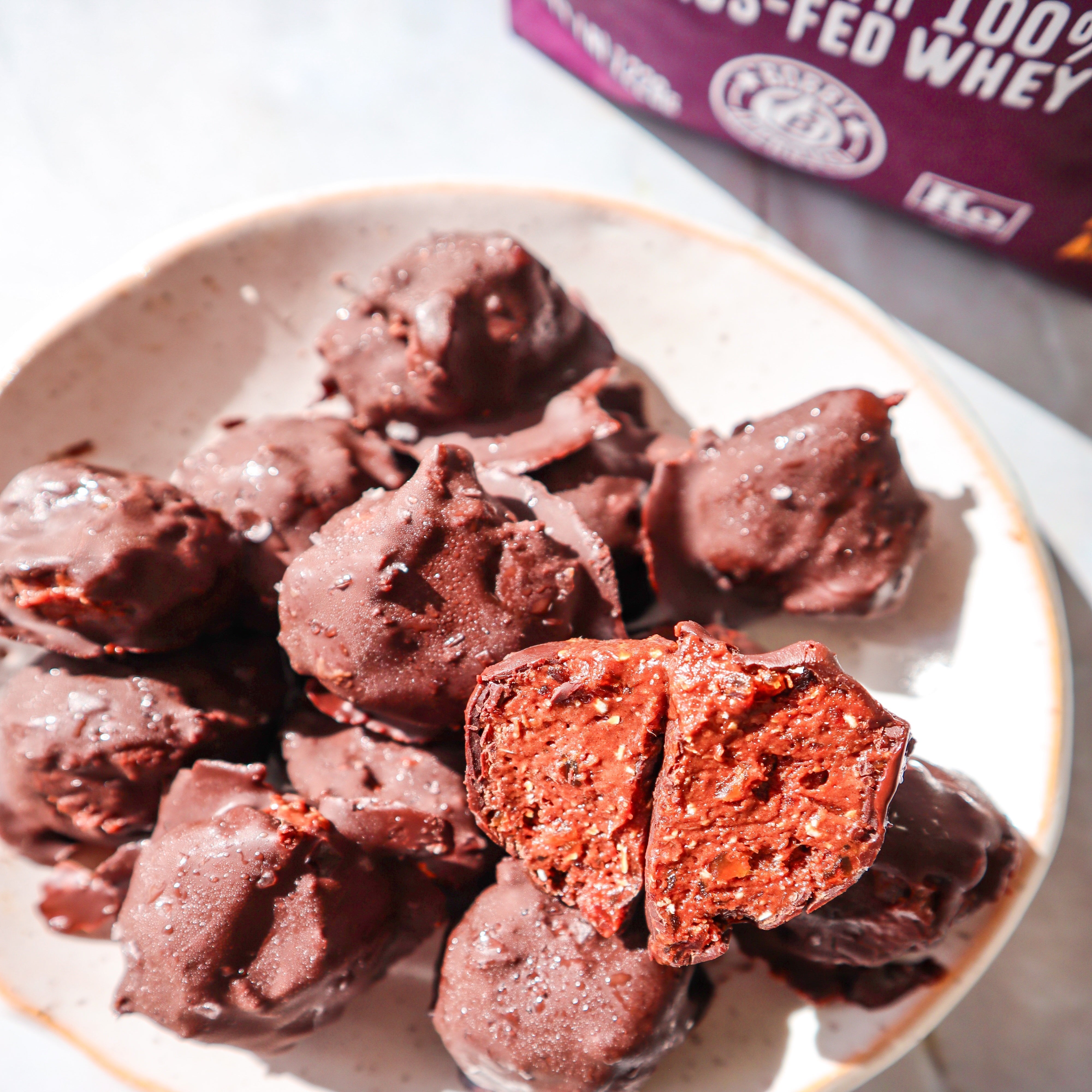 Salted Chocolate Brownie Balls