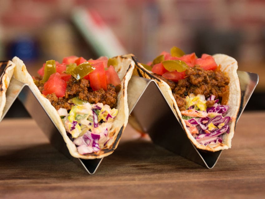 Beef Tacos & Creamy Slaw