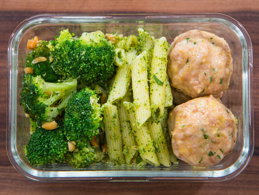 Baked Chicken Meatball Meal Prep