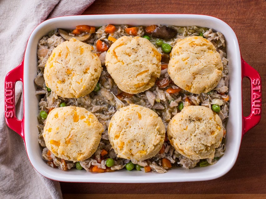 Chicken Pot Pie with Biscuits