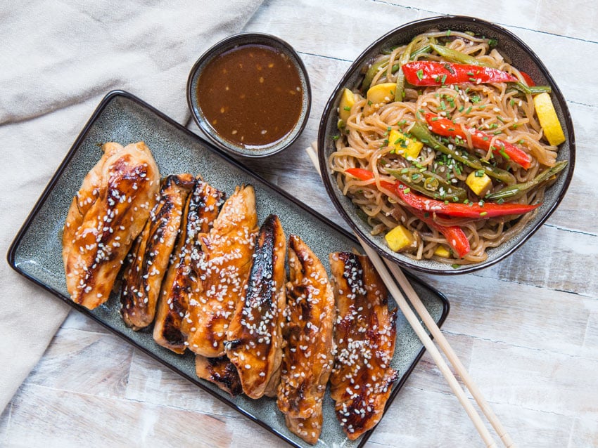 Chicken & Shirataki Noodles Stir Fry