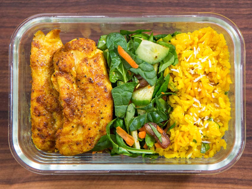 Easy Chicken Curry & Rice Meal Prep