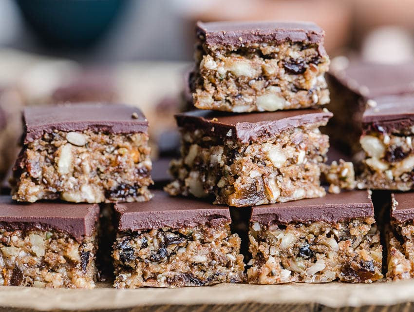 Grain Free Chocolate Granola Bars (Paleo, Vegan)