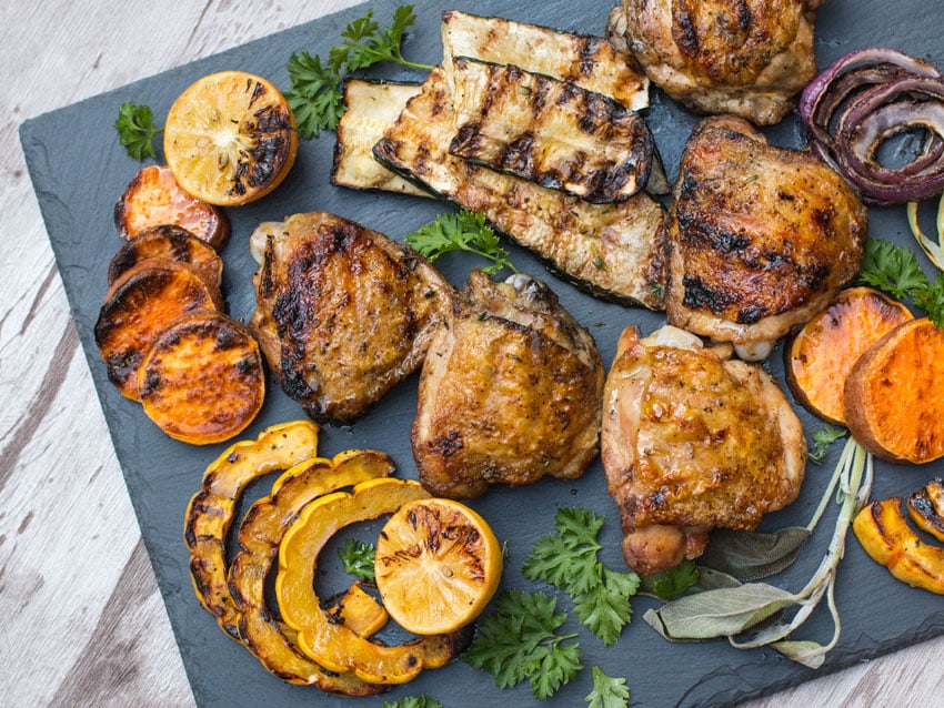 Grilled Chicken With Fall Veggies