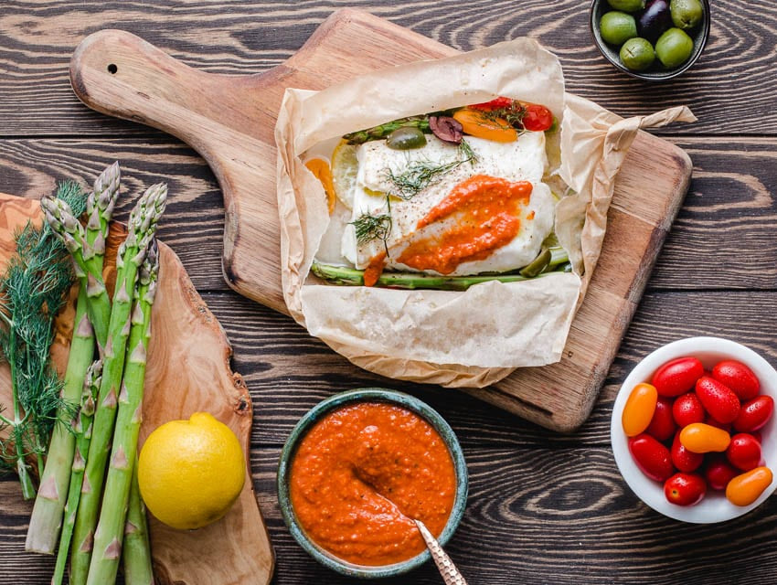 Grilled Cod In Parchment
