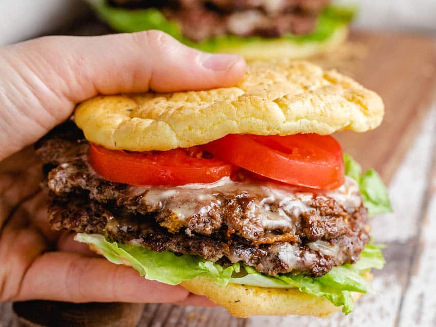 Keto Double Smash Cheeseburgers