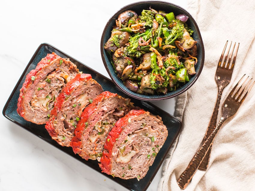 Low Carb Meatloaf & Veggies