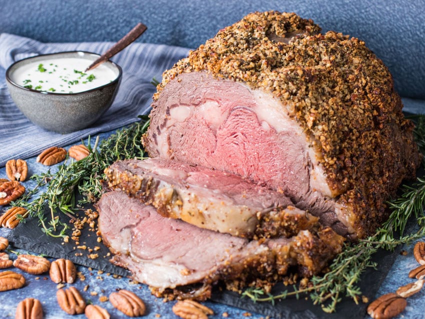 Pecan Crusted Prime Rib Roast