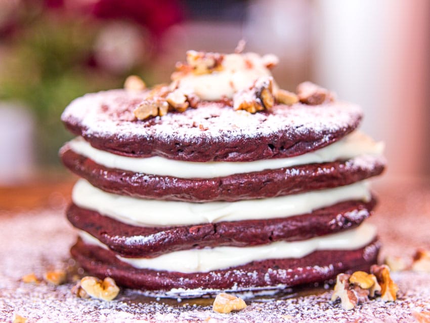 Red Velvet Pancakes with Beets