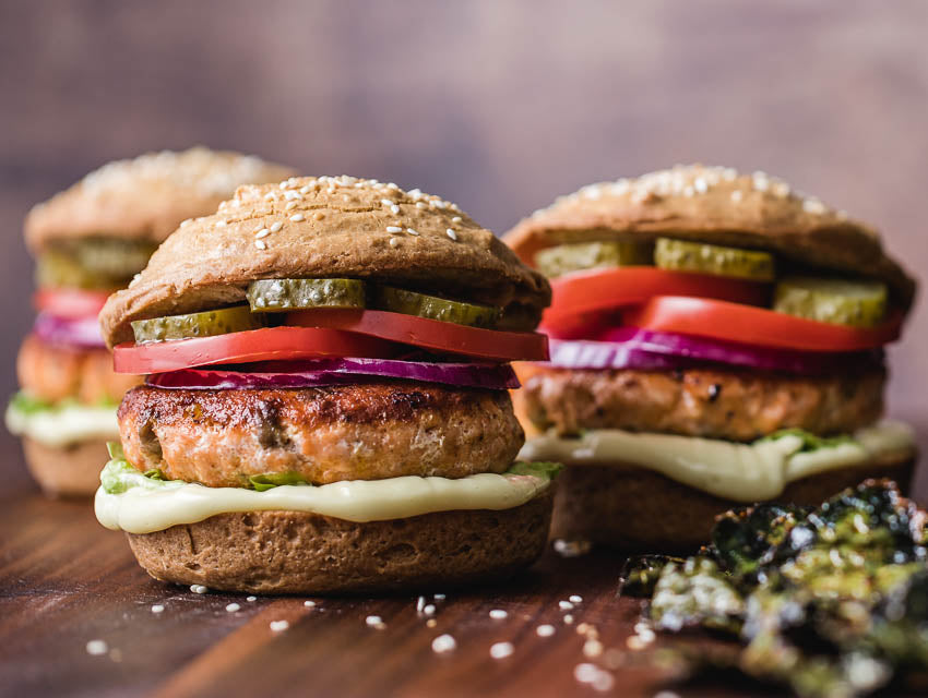 Salmon Burgers & Secret Sauce