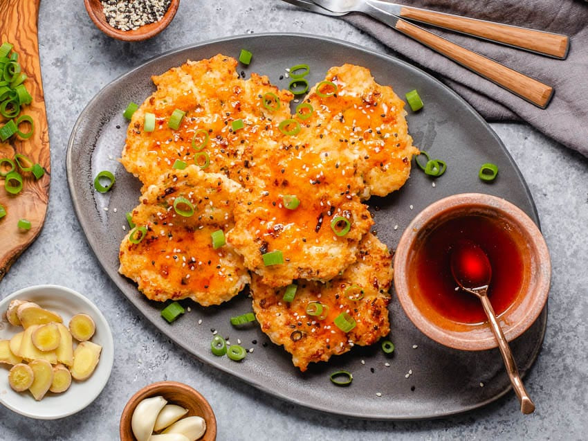 Asian Shrimp Cakes with Sweet Chili Sauce