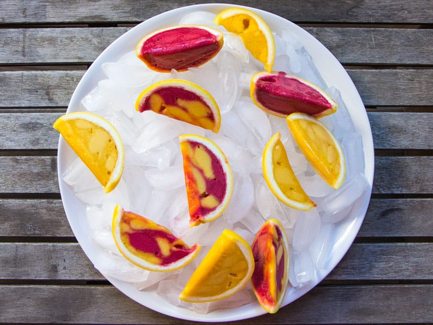 Grapefruit Sorbet Slices
