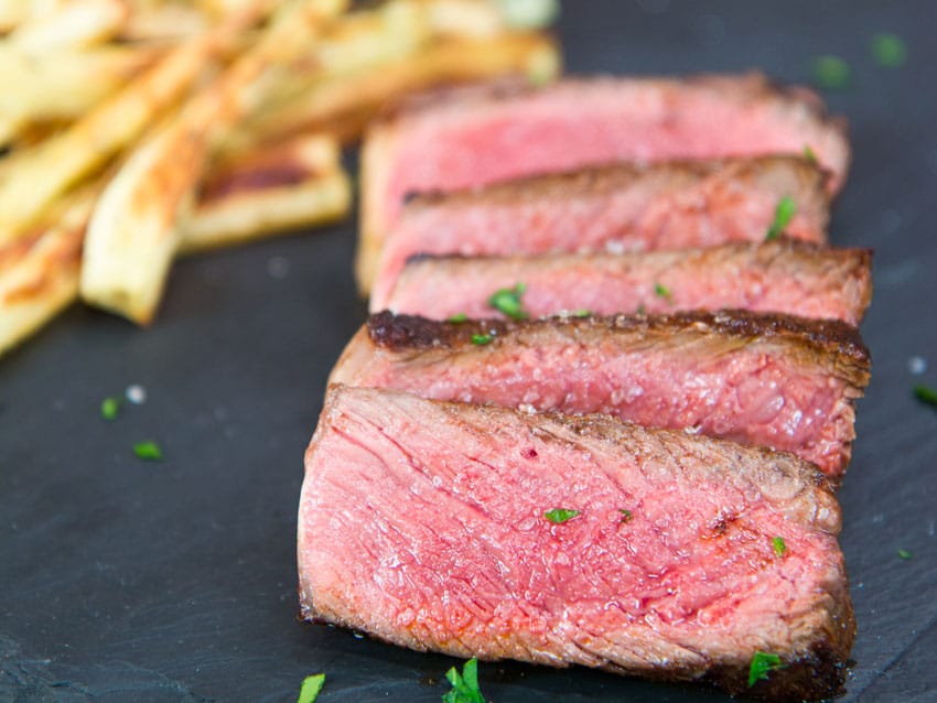 Strip Steak with Parsnip Fries