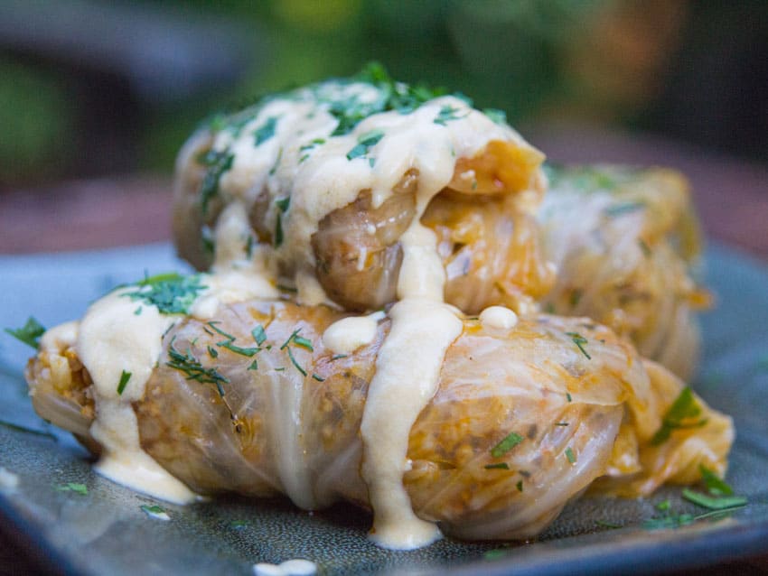 Stuffed Cabbage with Pork & Rice