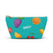 The Real AF Pouch - Teal by Shop FlavCity features grape, orange, lemon, strawberry, cherry, and lemon wedge illustrations with “FLAVCITY” in white at the center. Ideal as a cosmetic travel bag or pencil case.