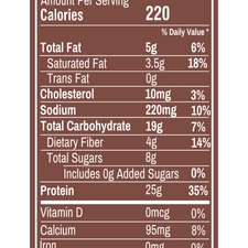 chocolate smoothie protein nutritional facts