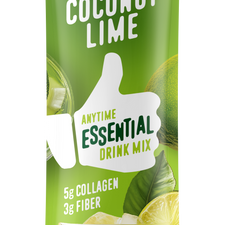 FlavCity Anytime Essentials Coconut Lime drink mix package on a white background